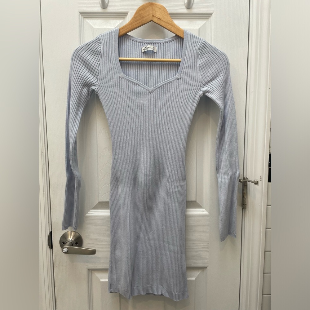 Hollister Light Blue Ribbed Dress